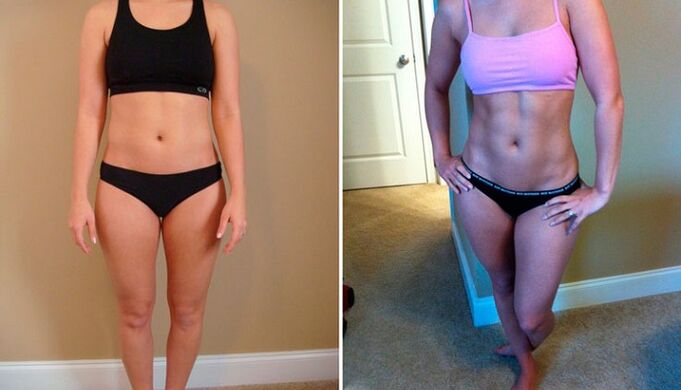 antes y después de perder 10 kg al mes