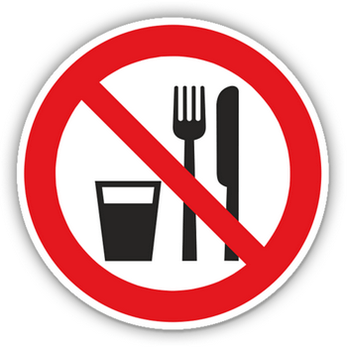 el signo de comer está prohibido durante la pérdida de peso