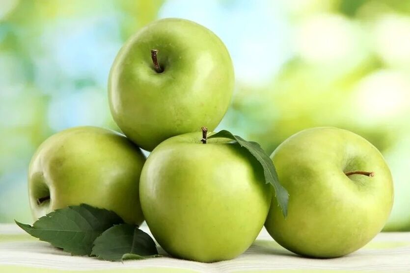 manzanas verdes con una dieta baja en carbohidratos